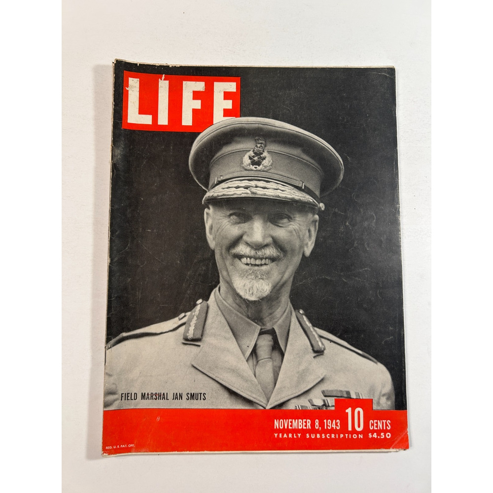 LIFE Magazine November 8 1943 Field Marshal Jan Smuts WWII Vintage Newsstand